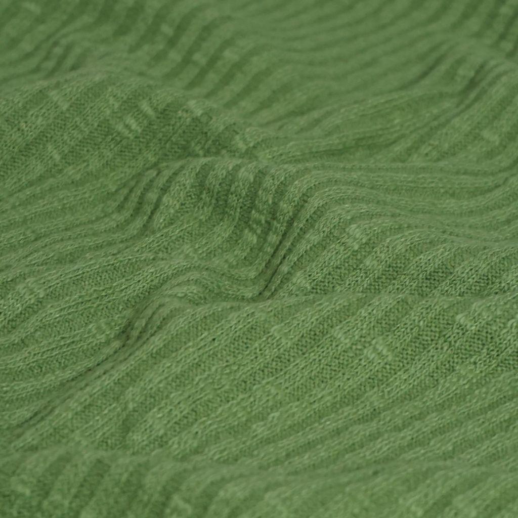 Vintage Strickstoff Längsrippe apfelgrün